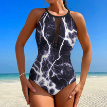 Lade das Bild in den Galerie-Viewer, 2024 NEW Einzelbild-Design Damen/Frauen Einteiliger Badeanzug Strandbadeanzug aus einfarbigem Mesh Patchwork femininer enger Badeanzug SDS2001 mit Foto Design Motiv Text selbst gestalten und bedrucken
