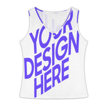 Lade das Bild in den Galerie-Viewer, Einzelbild Design Damen / Frauen Tank Top V-Ausschnitt Knopf Weste ZBX mit Foto Design Motiv Text selbst gestalten und bedrucken (Simple Design)
