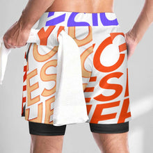 Lade das Bild in den Galerie-Viewer, Multi-Image-Design Herren Bademode Badehose Sport Beachshorts Männer mit Fotos Muster Text Logo selbst gestalten und bedrucken
