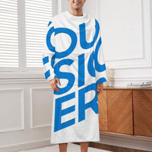 Lade das Bild in den Galerie-Viewer, Einzelbild-Design Unisex Langarm Plüschiger bequemer Wickelmantel Pyjama LYQ129 mit Fotos Muster Text Logo selbst gestalten und bedrucken
