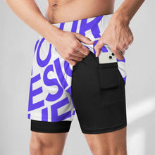 Lade das Bild in den Galerie-Viewer, 2024 New Einzelbild-Design Herren Bademode Badehose Sport Beachshorts Männer mit Fotos Muster Text Logo selbst gestalten und bedrucken
