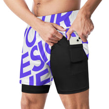 Lade das Bild in den Galerie-Viewer, 2024 New Einzelbild-Design Herren Bademode Badehose Sport Beachshorts Männer mit Fotos Muster Text Logo selbst gestalten und bedrucken
