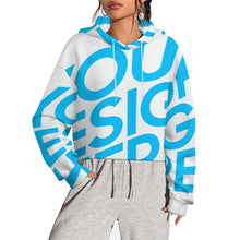 Lade das Bild in den Galerie-Viewer, Einzelbild-Design Damen / Frauen Kurzer Hoodie ohne Saum MXU022 mit Foto Design Motiv Text selbst gestalten und bedrucken (Simple Design)
