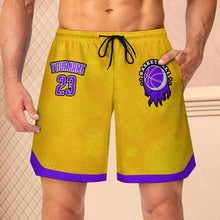 Lade das Bild in den Galerie-Viewer, Einzelbild-Design Herren/Männer Mesh-Basketballshorts LQK mit Foto Design Motiv Text selbst gestalten und bedrucken (Simple Design)
