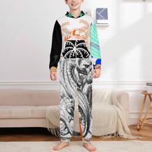 Lade das Bild in den Galerie-Viewer, Multi-Image-Druck Kinder Plüsch Heimover Overall Schlafanzüge Pyjama LTWY87 mit Fotos Muster Text Logo selbst gestalten und bedrucken
