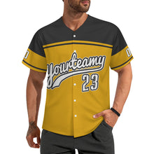 Lade das Bild in den Galerie-Viewer, Einzelbild-Design Herren / Männer TSYX Baseballshirt mit kurzen Ärmeln und Knopfleiste mit Foto Design Motiv Text selbst gestalten und bedrucken (Simple Design)
