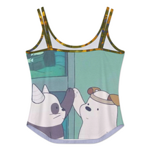 Lade das Bild in den Galerie-Viewer, Multi-Image-Design Damen / Frauen Rückenfreies Tank Top UDX mit Foto Design Motiv Text selbst gestalten und bedrucken (Simple Design)
