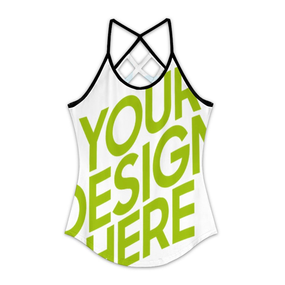 Multi-Image-Design Damen / Frauen Tank Top TXLD Rückenausschnitt Hohlweste ZTJJ mit Foto Design Motiv Text selbst gestalten und bedrucken (Simple Design)