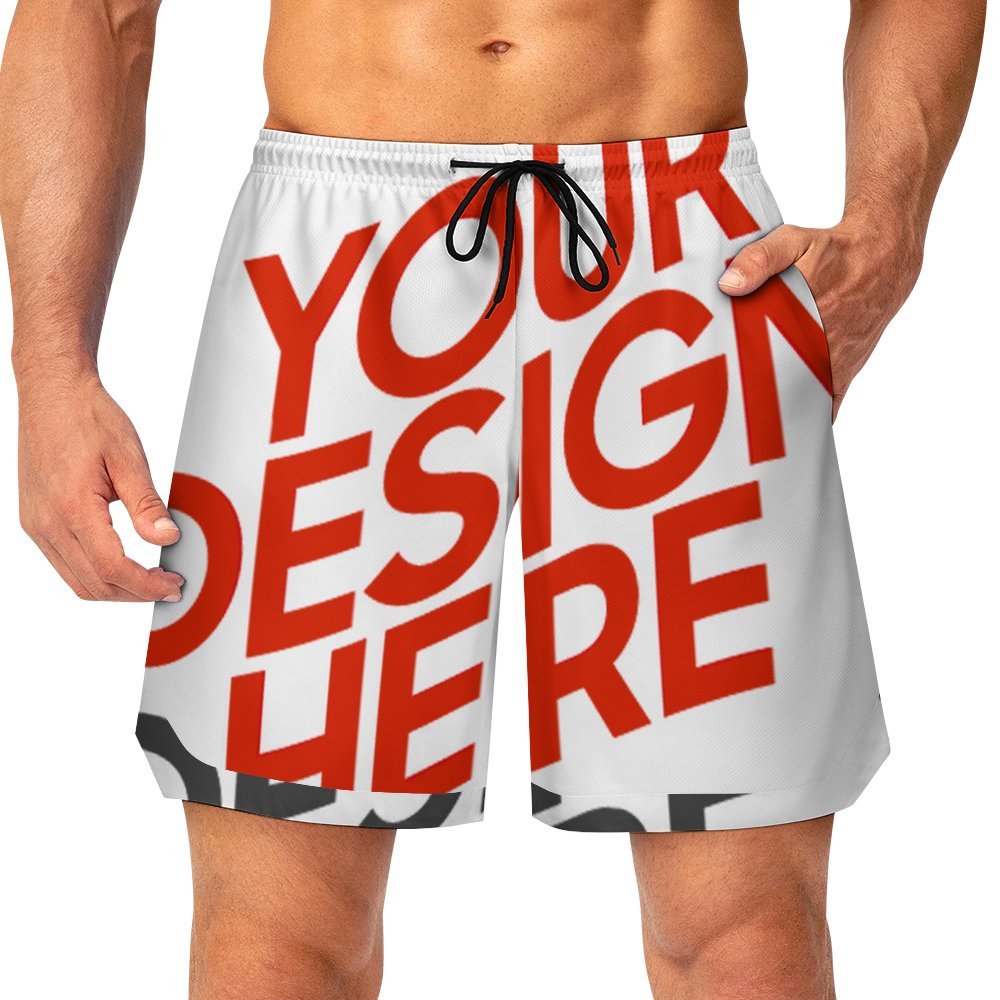 Multi-Image-Design Herren/Männer Mesh-Basketballshorts LQK mit Foto Design Motiv Text selbst gestalten und bedrucken (Simple Design)