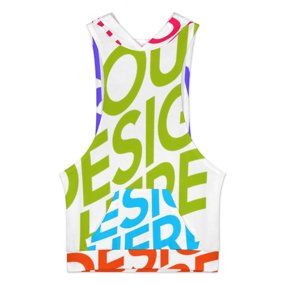 Multi-Image-Design Damen / Frauen Tank Top mit Kapuze und Taschen BX07 mit Foto Design Motiv Text selbst gestalten und bedrucken (Simple Design)