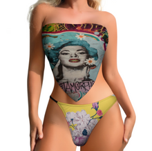 Lade das Bild in den Galerie-Viewer, 2023 New Modische Sexy Multi-Image-Design Bustier Push-Up Bikini Set 2 teilig J203D65 mit Ihrem Foto Motiv und Text selbst gestalten und bedrucken
