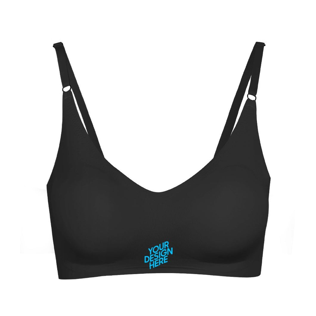 (Druck auf dem mittleren Teil) Personalisierte nahtlose Push-up-BH Bustier Bralette BH Sling Unterwäsche BH WH022 mit Fotos Muster Text Logo selbst gestalten und bedrucken