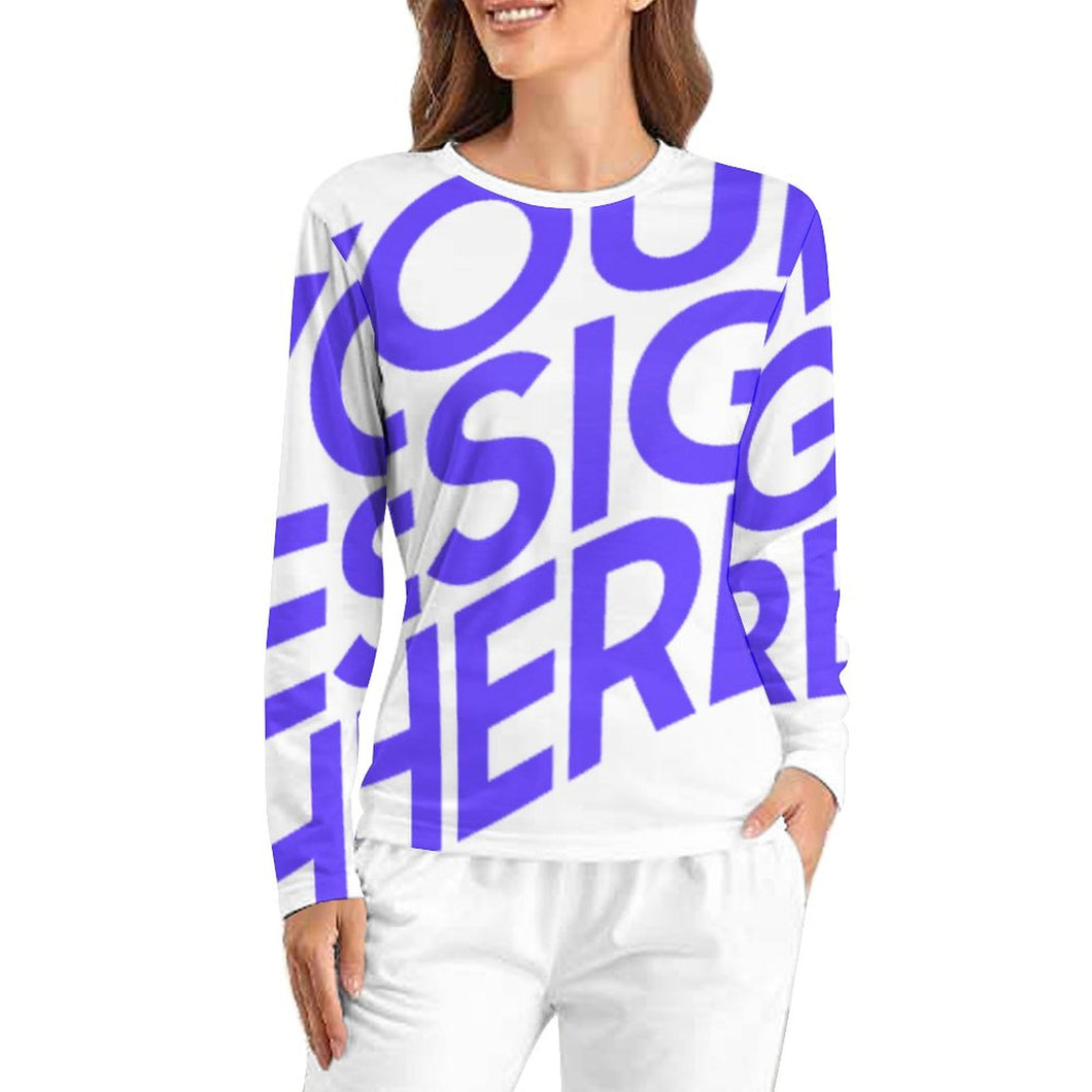 Einzelbild-Design Damen / Frauen Pyjamaoberteil Schlafanzug-Oberteil AL in weicher Qualität mit Foto Design Motiv Text selbst gestalten und bedrucken