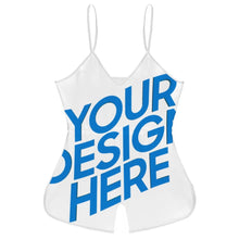 Lade das Bild in den Galerie-Viewer, Damen Kurzoverall sommerlicher Jumpsuit Overall mit Spaghettiträger LTK mit Foto Design Motiv Text selbst gestalten und bedrucken (Simple Design)
