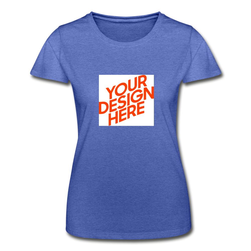 T-Shirt Damen/Frauen selbst gestalten und bedrucken - Blau meliert